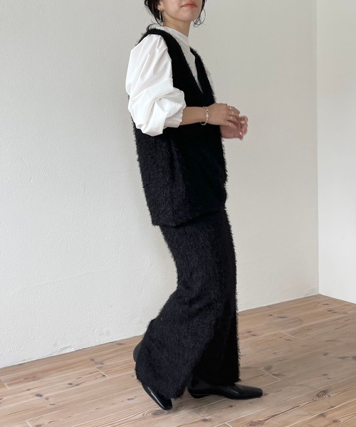 OHGA　MOKE VEST　オーガ　モケベスト　黒　ブラック OHGA MOKE VEST オーガ モケベスト 黒 ブラック