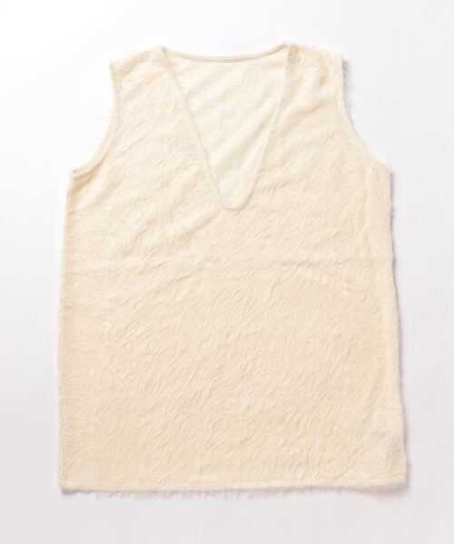 wee9s（ウィークス）の「mop vest / モップベスト（ベスト・レディース・アイボリー/ブラック・FREE）」の5枚目の写真