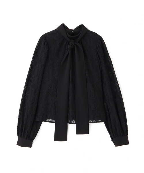 PROPORTION BODY DRESSING(プロポーションボディドレッシング)の「ジョーゼットボウタイレースブラウス / 1213210804(シャツ/ブラウス・レディース・ホワイト系その他/ブルー/ブラック・SMALL/MEDIUM)」の4枚目の写真