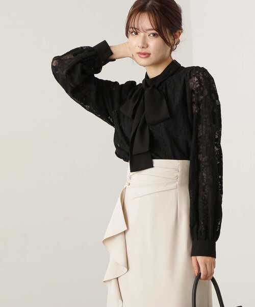 PROPORTION BODY DRESSING(プロポーションボディドレッシング)の「ジョーゼットボウタイレースブラウス / 1213210804(シャツ/ブラウス・レディース・ホワイト系その他/ブルー/ブラック・SMALL/MEDIUM)」の5枚目の写真