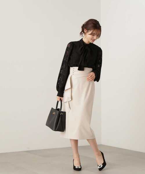 PROPORTION BODY DRESSING(プロポーションボディドレッシング)の「ジョーゼットボウタイレースブラウス / 1213210804(シャツ/ブラウス・レディース・ホワイト系その他/ブルー/ブラック・SMALL/MEDIUM)」の6枚目の写真