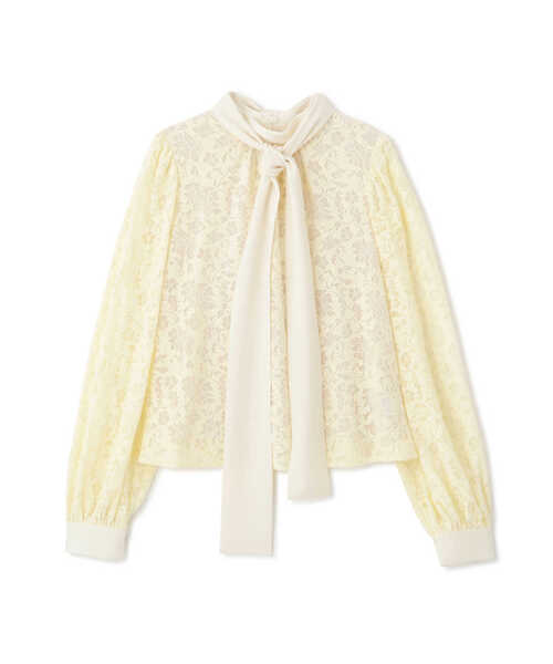 PROPORTION BODY DRESSING(プロポーションボディドレッシング)の「ジョーゼットボウタイレースブラウス / 1213210804(シャツ/ブラウス・レディース・ホワイト系その他/ブルー/ブラック・SMALL/MEDIUM)」の9枚目の写真