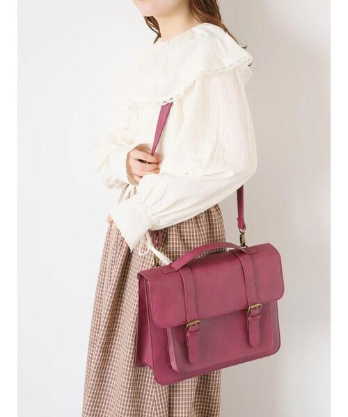 ehka sopo（エヘカソポ）の「3WAYサッチェルバッグ（ハンドバッグ・レディース・キャメル/ボルドー/ブラウン・F）」の5枚目の写真