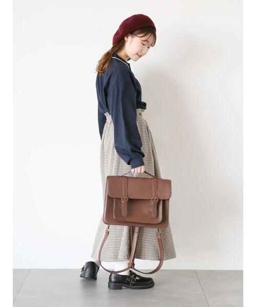 ehka sopo（エヘカソポ）の「3WAYサッチェルバッグ（ハンドバッグ・レディース・キャメル/ボルドー/ブラウン・F）」の10枚目の写真