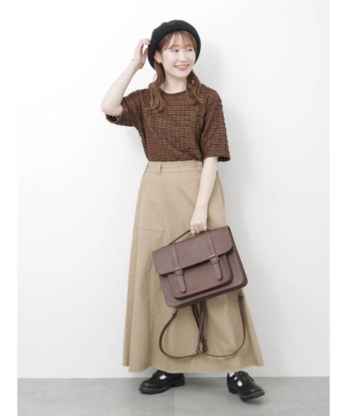 ehka sopo（エヘカソポ）の「3WAYサッチェルバッグ（ハンドバッグ・レディース・キャメル/ボルドー/ブラウン・F）」の13枚目の写真