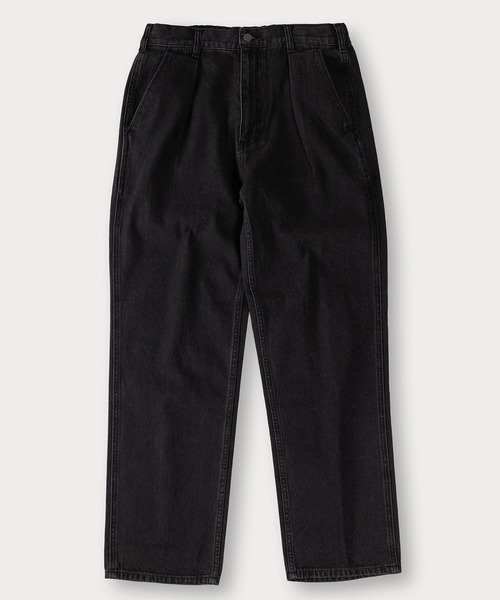 TIMELY WARNING（タイムリーワーニング）の「ワンタックルーズデニムパンツ/ワイドテーパード/ワイドシルエット（デニムパンツ・メンズ・ブラック/ブルー/ブラック系その他・XL/M/L）」の4枚目の写真