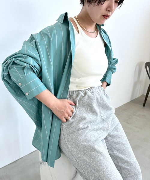 セール】ストライプポンチョシャツ 908831（シャツ/ブラウス）｜LEPSIM