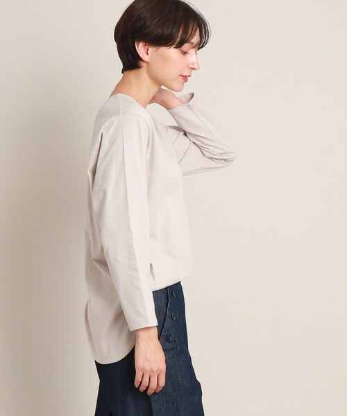 Dessin(デッサン)の「【洗える】ロングスリーブTシャツ<XS~L>(Tシャツ/カットソー・レディース・ホワイト系/ブラック/ライトグレー・02/00/03/01)」の15枚目の写真