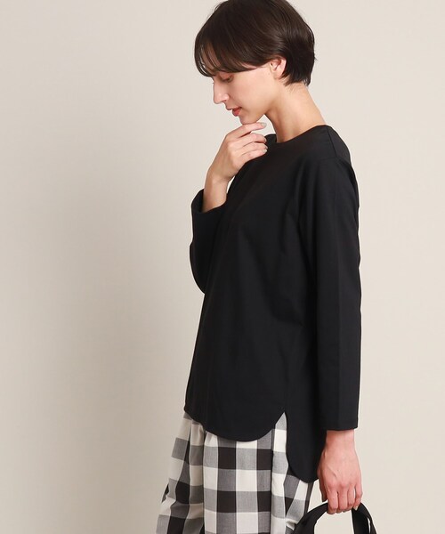 Dessin(デッサン)の「【洗える】ロングスリーブTシャツ<XS~L>(Tシャツ/カットソー・レディース・ホワイト系/ブラック/ライトグレー・02/00/03/01)」の19枚目の写真