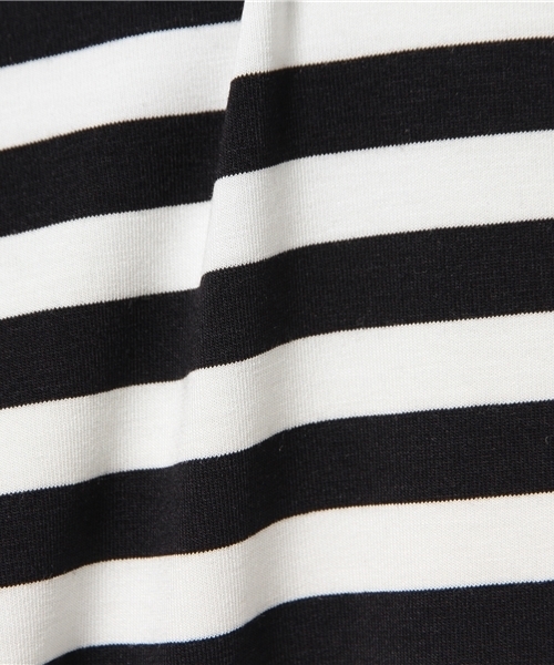AZUL by moussy(アズールバイマウジー)の「ファイン40/-TRPu天竺クロプド半袖PO(Tシャツ/カットソー・レディース・カーキ系/オフホワイト/ブラック系その他/ブラック・MEDIUM/LARGE/SMALL)」の11枚目の写真