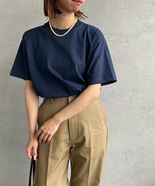 HANES（ヘインズ）の「【WEB限定】[HANES/ヘインズ] BEEFY 無地 ショートスリーブパックT（Tシャツ/カットソー・レディース・ホワイト/レッド/ダークグレー/ネイビー/パープル/ブラック/オリーブ/グレー/ダークグリーン・S/M/L/XL/XS）」の7枚目の写真