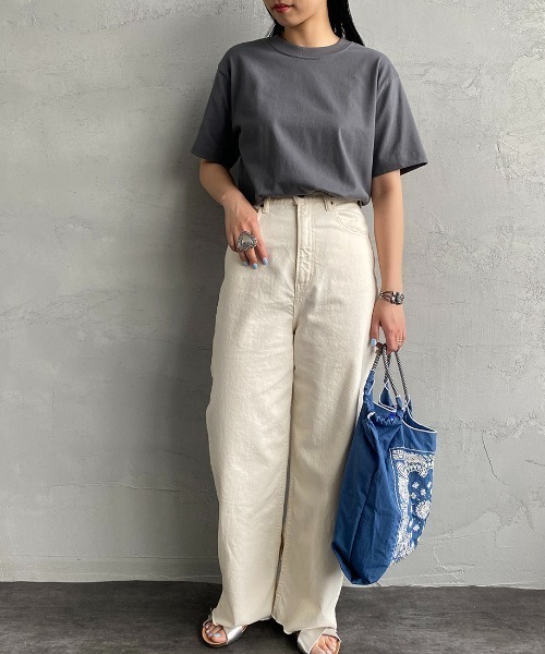 HANES（ヘインズ）の「【WEB限定】[HANES/ヘインズ] BEEFY 無地 ショートスリーブパックT（Tシャツ/カットソー・レディース・ホワイト/レッド/ダークグレー/ネイビー/パープル/ブラック/オリーブ/グレー/ダークグリーン・S/M/L/XL/XS）」の18枚目の写真