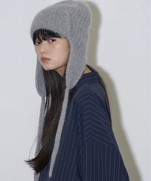 THE YOn(ザヨン)の「アンゴラミックスフライトニットキャップ(ニットキャップ/ビーニー・レディース・グレー/オフホワイト/ブラック・FREE)」の17枚目の写真