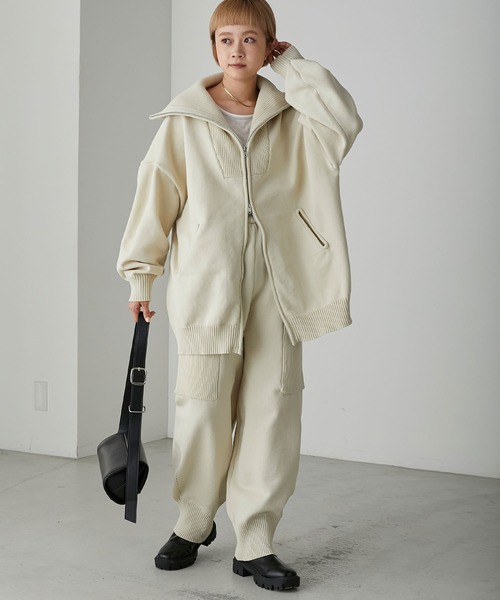 forksy.】オーバーサイズドライバーズニットカーディガン forksy