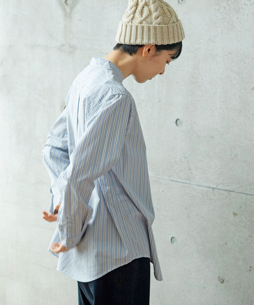 売れ筋商品|||PAR ICI パーリッシィ チェック/ストライプ スタンドシャツ PAR ICI（パーリッシィ）の「チェック/ストライプ スタンド