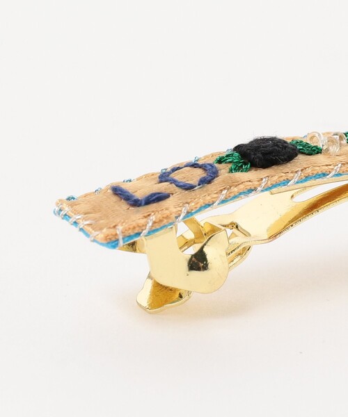 Ray BEAMS(レイビームス)の「LOTUS PINK / ROSE 刺繍 バレッタ(バレッタ/ヘアクリップ・レディース・ベージュ/ピンク/サックスブルー・ONE SIZE)」の5枚目の写真