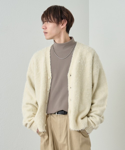 COLONY 2139（コロニートゥーワンスリーナイン）の「ストレッチリブモックネック長袖（Tシャツ/カットソー・メンズ・ブラック/ライトグレー/アイボリー/モカ・LARGE/MEDIUM）」の4枚目の写真