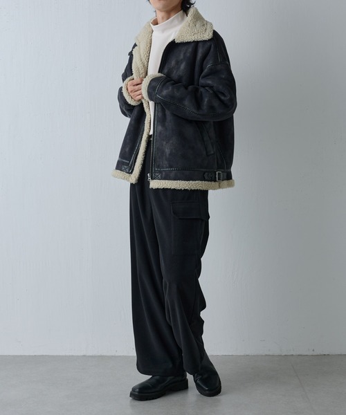 COLONY 2139（コロニートゥーワンスリーナイン）の「ストレッチリブモックネック長袖（Tシャツ/カットソー・メンズ・ブラック/ライトグレー/アイボリー/モカ・LARGE/MEDIUM）」の22枚目の写真