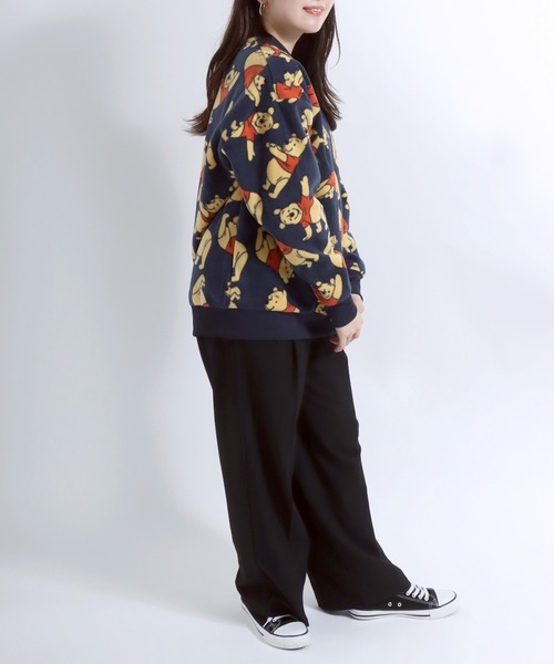 セール】Disney（ディズニー）キャラクター総柄フリース スウェット