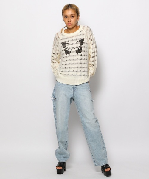 FOREVER 21(フォーエバー トゥエンティーワン)の「ストレートデニムパンツ(デニムパンツ・レディース・ブルー/ライトブルー・LARGE/MEDIUM/X-SMALL/SMALL/X-LARGE)」の9枚目の写真