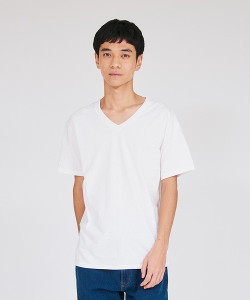 HANES(ヘインズ)の「【Hanes/ヘインズ】メンズ 【3枚組】RS VネックTシャツ(インナーウェア/肌着・メンズ・ブラック/ホワイト/ヘザーグレー・MEDIUM/LARGE/X-LARGE)」の1枚目の写真