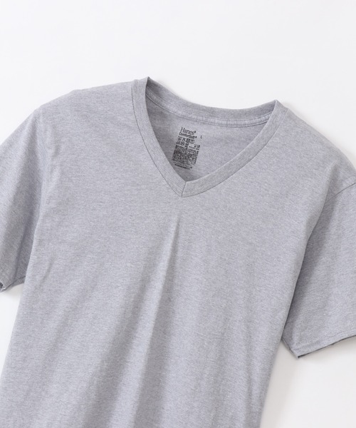HANES(ヘインズ)の「【Hanes/ヘインズ】メンズ 【3枚組】RS VネックTシャツ(インナーウェア/肌着・メンズ・ブラック/ホワイト/ヘザーグレー・MEDIUM/LARGE/X-LARGE)」の12枚目の写真