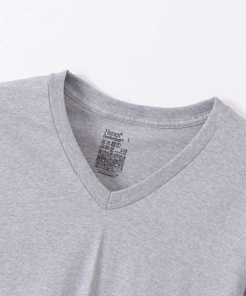 HANES(ヘインズ)の「【Hanes/ヘインズ】メンズ 【3枚組】RS VネックTシャツ(インナーウェア/肌着・メンズ・ブラック/ホワイト/ヘザーグレー・MEDIUM/LARGE/X-LARGE)」の13枚目の写真