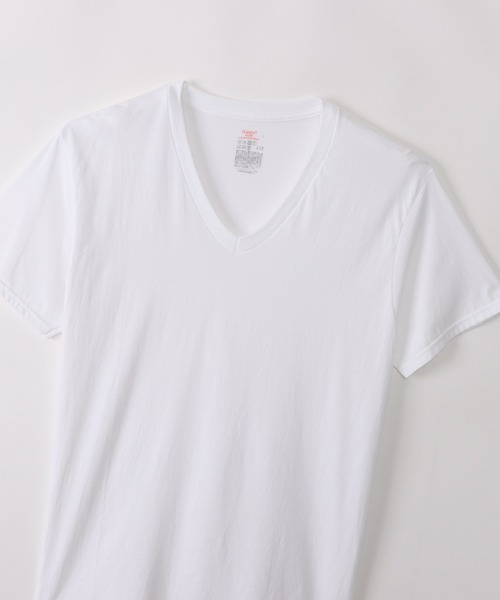 HANES(ヘインズ)の「【Hanes/ヘインズ】メンズ 【3枚組】RS VネックTシャツ(インナーウェア/肌着・メンズ・ブラック/ホワイト/ヘザーグレー・MEDIUM/LARGE/X-LARGE)」の5枚目の写真