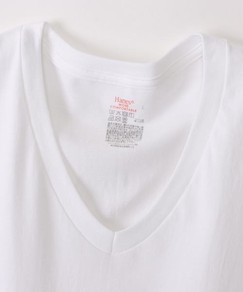 HANES(ヘインズ)の「【Hanes/ヘインズ】メンズ 【3枚組】RS VネックTシャツ(インナーウェア/肌着・メンズ・ブラック/ホワイト/ヘザーグレー・MEDIUM/LARGE/X-LARGE)」の6枚目の写真