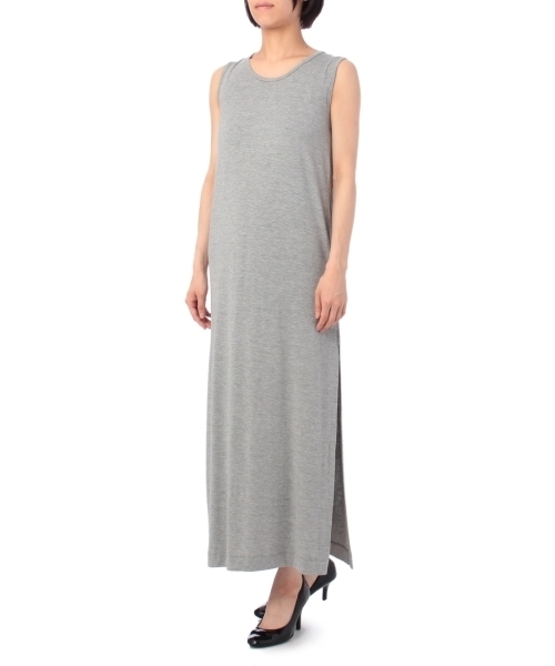 JET（ジェット）の「スリット入りマキシ丈タンクワンピース（ワンピース・レディース・グレー/ブラック・04）」の3枚目の写真