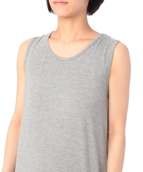 JET（ジェット）の「スリット入りマキシ丈タンクワンピース（ワンピース・レディース・グレー/ブラック・04）」の6枚目の写真