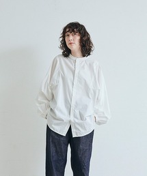 NARU FACTORY | 近江晒50sブロード 袖ボリュームシャツ(シャツ/ブラウス)