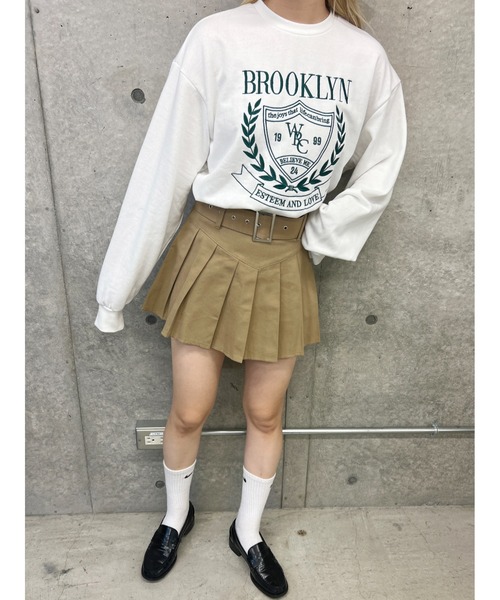 PHILLY(フィリー)の「【PHILLY】カレッジ刺繍スウェット(スウェット・レディース・ホワイト/ブラック/グレー・FREE)」の6枚目の写真