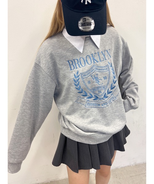 PHILLY(フィリー)の「【PHILLY】カレッジ刺繍スウェット(スウェット・レディース・ホワイト/ブラック/グレー・FREE)」の22枚目の写真