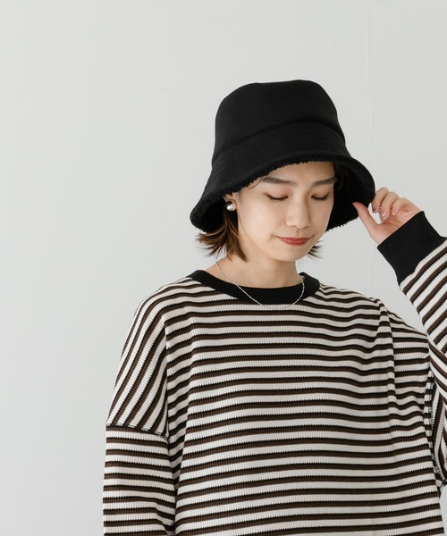 URBAN RESEARCH（アーバンリサーチ）の「リバーシブルボアバケットハット（ハット・レディース・ベージュ/ブラック・FREE）」の8枚目の写真