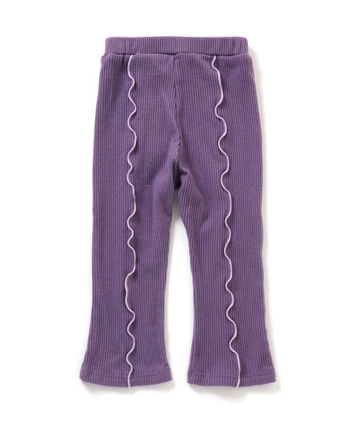 apres les cours(アプレレクール)の「【WEB限定】あったかメロー配色リブレギンス(レギンス/スパッツ・キッズ・パープル/オレンジ/アイボリー・100/140/130/90/80/120/110)」の14枚目の写真