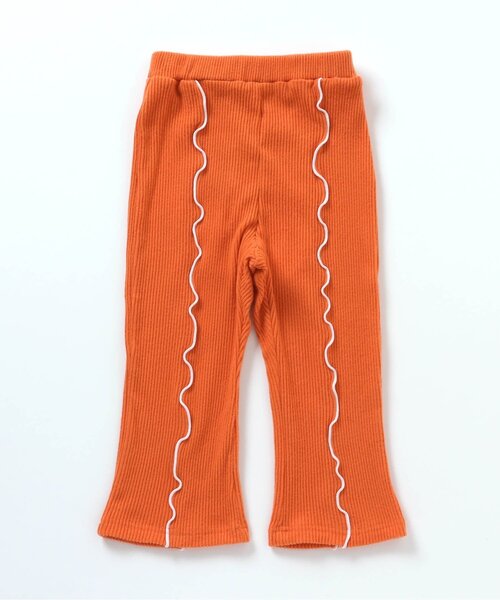 apres les cours(アプレレクール)の「【WEB限定】あったかメロー配色リブレギンス(レギンス/スパッツ・キッズ・パープル/オレンジ/アイボリー・100/140/130/90/80/120/110)」の16枚目の写真