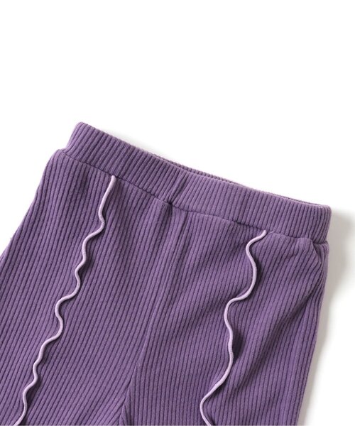 apres les cours(アプレレクール)の「【WEB限定】あったかメロー配色リブレギンス(レギンス/スパッツ・キッズ・パープル/オレンジ/アイボリー・100/140/130/90/80/120/110)」の18枚目の写真