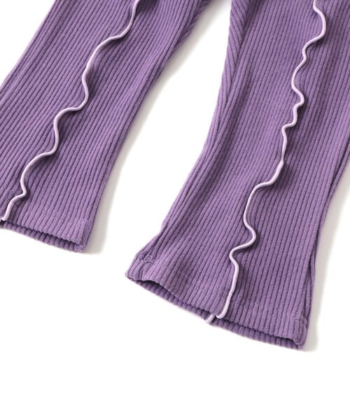 apres les cours(アプレレクール)の「【WEB限定】あったかメロー配色リブレギンス(レギンス/スパッツ・キッズ・パープル/オレンジ/アイボリー・100/140/130/90/80/120/110)」の19枚目の写真