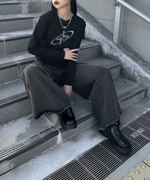 LVEU.(ラブユ.)の「【LVEU.】ヴィンテージライクワイドデニムパンツ / ボトムス パンツ デニム ワイド ルーズ オーバーサイズ 色落ち ヴィンテージ ブラック(デニムパンツ・レディース・ブラック・FREE)」の19枚目の写真