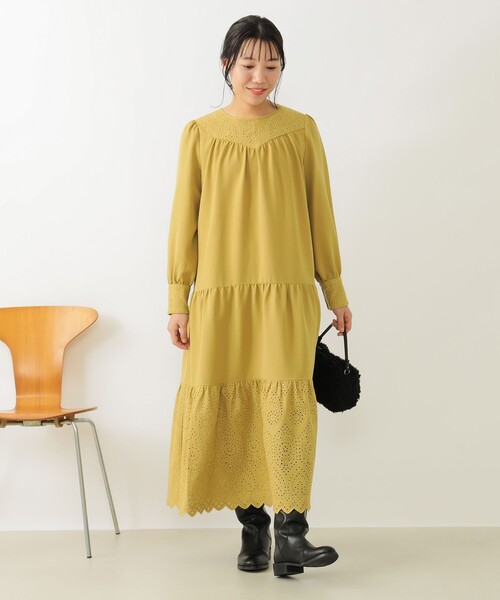 B:MING by BEAMS(ビーミングバイビームス)の「B:MING by BEAMS / 刺繍 ティアード ワンピース(ワンピース・レディース・イエロー系その他5/ブラック・SMALL/MEDIUM)」の6枚目の写真