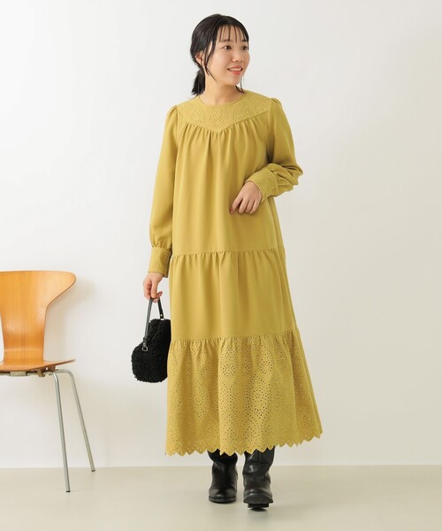 B:MING by BEAMS(ビーミングバイビームス)の「B:MING by BEAMS / 刺繍 ティアード ワンピース(ワンピース・レディース・イエロー系その他5/ブラック・SMALL/MEDIUM)」の7枚目の写真