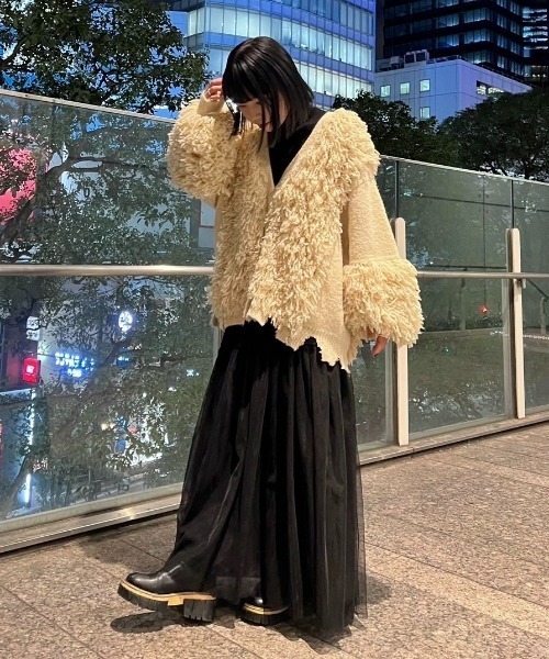 AMAIL(アマイル)の「Hipup tulle skirt(スカート・レディース・グレー/ブラック・M/S)」の9枚目の写真