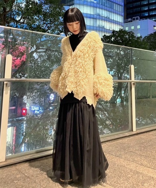 AMAIL(アマイル)の「Hipup tulle skirt(スカート・レディース・グレー/ブラック・M/S)」の8枚目の写真