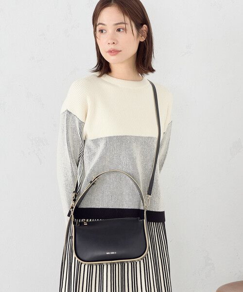 MONO　COMME CA（モノコムサ）の「ワンショルダーバッグ（ショルダーバッグ・レディース・ブラック/ライトベージュ・FREE）」の22枚目の写真