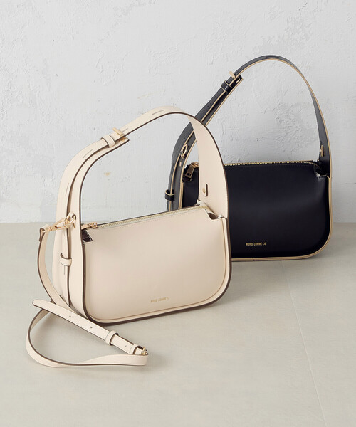MONO　COMME CA（モノコムサ）の「ワンショルダーバッグ（ショルダーバッグ・レディース・ブラック/ライトベージュ・FREE）」の3枚目の写真