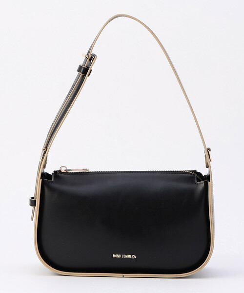 MONO　COMME CA（モノコムサ）の「ワンショルダーバッグ（ショルダーバッグ・レディース・ブラック/ライトベージュ・FREE）」の7枚目の写真