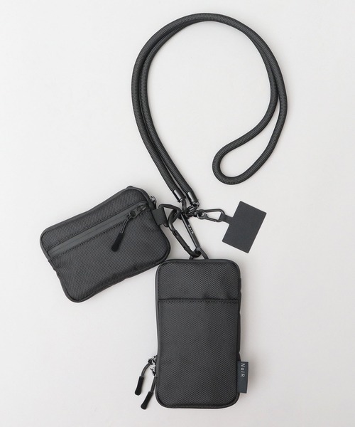 NoiR/ノアール(ノアール)の「撥水加工 ロープショルダー スマホ マルチポーチ Trinity shoulder(トリニティショルダー) N23008(ショルダーバッグ・メンズ・ブラック/ブラック系その他・FREE)」の7枚目の写真