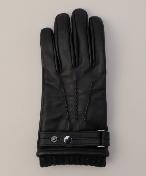 COMME CA MEN（コムサメン）の「ベルト付きレザーグローブ（手袋・メンズ・ダークブラウン/ブラック・FREE）」の2枚目の写真