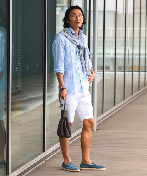 BEAMS F(ビームスエフ)の「PT TORINO × BEAMS F / 別注 SLEEK コットンツイル ショーツ(その他パンツ・メンズ・ベージュ/ホワイト/ネイビー・44/52/50/48/46)」の18枚目の写真